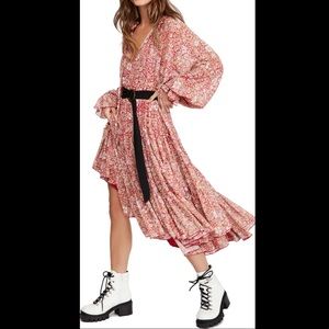 Feeling Groovy Long Sleeve Midi Dress
